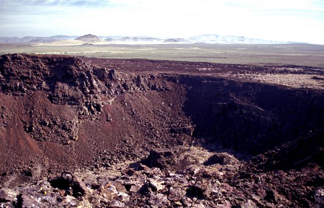 Black lava field